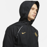 Nike Inter Milan Full Zip Trainingspak All Weather Fleece 2021-2022 Zwart Goud