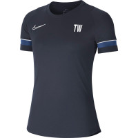 Chemise d'entraînement Nike Dri-Fit Academy 21 pour femme, bleu et blanc