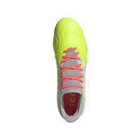 adidas Copa Sense.3 Gazon Naturel Chaussures de Foot (FG) Gris Blanc Jaune