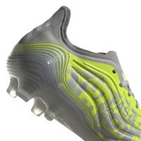 adidas Copa Sense.1 Gazon Naturel Chaussures de Foot (FG) Gris Blanc Jaune