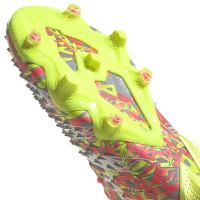 adidas Predator Freak.1 Gazon Naturel Chaussures de Foot (FG) Gris Blanc Jaune