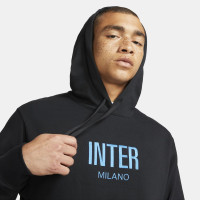 Nike Inter Milan GFA Fleece Hoodie 2021-2022 Zwart Blauw Goud