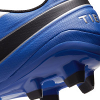 Nike Tiempo Legend 8 Academy Gras / Kunstgras Voetbalschoenen (MG) Wit Zwart Blauw Zilver