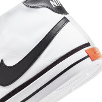 Nike Court Legacy Canvas Mid Baskets Blanc Noir Orange