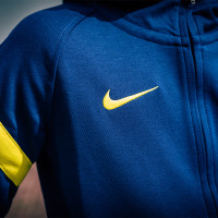 Nike Chelsea Travel Fleece Trainingspak 2021-2022 Kids Blauw Geel
