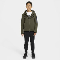Nike Tech Fleece Sweat à Capuche Full-Zip Enfants Vert Noir