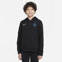 Nike Inter Milan NSW Sweat à capuche Full-Zip 2021-2022 Enfants Noir Or