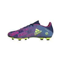 Adidas X Speedflow Messi.4 Chaussures de football pour gazon artificiel (FxG) Bleu rose jaune