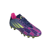 adidas X Speedflow Messi.4 Gras / Kunstgras Voetbalschoenen (FxG) Blauw Roze Geel