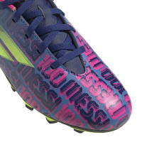 adidas X Speedflow Messi.4 Gazon Naturel Gazon Artifciel Chaussures de Foot (FxG) Enfants Bleu Rose Jaune