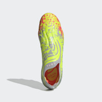 adidas Copa Sense+ Gazon Naturel Chaussures de Foot (FG) Gris Blanc Jaune