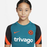 Nike Chelsea Strike Trainingsshirt 2021-2022 Kids Blauw Zwart Rood