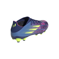 adidas X Speedflow Messi.3 Gazon Naturel Gazon Artificiel Chaussures de Foot (MG) Enfants Bleu Rose Jaune