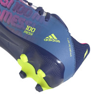 adidas X Speedflow Messi.3 Gazon Naturel Gazon Artificiel Chaussures de Foot (MG) Enfants Bleu Rose Jaune
