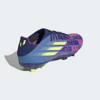 adidas X Speedflow Messi.3 Gazon Naturel Chaussures de Foot (FG) Bleu Rose Jaune