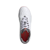 adidas Copa Sense.1 Gazon Naturel Chaussures de Foot (FG) Enfants Blanc Rouge Gris