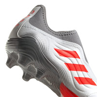 adidas Copa Sense.3 LL Gazon Naturel Chaussures de Foot (FG) Blanc Rouge Gris