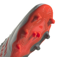 adidas Copa Sense.2 Gazon Naturel Chaussures de Foot (FG) Blanc Rouge Gris