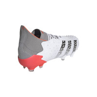 adidas Predator Freak.1 Gazon Naturel Chaussures de Foot (FG) Blanc Gris Rouge