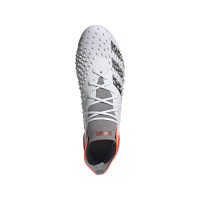 adidas Predator Freak.1 Gazon Naturel Chaussures de Foot (FG) Blanc Gris Rouge