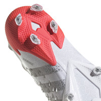 adidas Predator Freak.1 Low Gazon Naturel Chaussures de Foot (FG) Blanc Gris Rouge