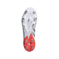 adidas Predator Freak.1 Crampons Vissés Chaussures de Foot (SG) Blanc Gris Rouge