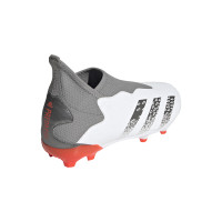 adidas Predator Freak.3 LL Gazon Naturel Chaussures de Foot (FG) Enfants Blanc Gris Rouge