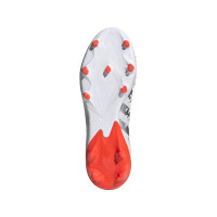 adidas Predator Freak.2 Gazon Naturel Chaussures de Foot (FG) Blanc Gris Rouge