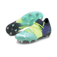 Chaussures de foot Puma Future 1.2 Iron-Nop (SG) Vert Bleu