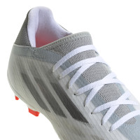 adidas X Speedflow.3 Gazon Naturel Chaussures de Foot (FG) Blanc Gris Rouge