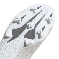 adidas X Speedflow.3 LL Gazon Naturel Chaussures de Foot (FG) Enfants Blanc Gris Rouge