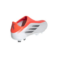 adidas X Speedflow.3 LL Gazon Naturel Chaussures de Foot (FG) Enfants Blanc Gris Rouge