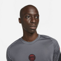 Nike Paris Saint Germain Strike Trainingsshirt 2021-2022 Donkergrijs Zwart Rood