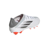 adidas X Speedflow.3 Gazon Naturel Gazon Artificiel Chaussures de Foot (MG) Enfants Gris Blanc Rouge