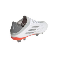 adidas X Speedflow.1 Gazon Naturel Chaussures de Foot (FG) Enfants Blanc Gris Rouge