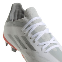 adidas X Speedflow.1 Gazon Naturel Chaussures de Foot (FG) Enfants Blanc Gris Rouge