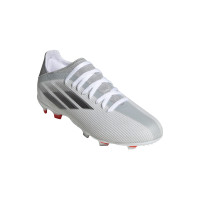 adidas X Speedflow.3 Gazon Naturel Chaussures de Foot (FG) Enfants Blanc Gris Rouge