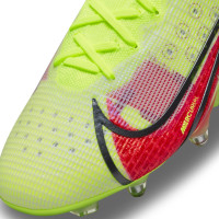 Nike Mercurial Vapor 14 Elite Crampons Vissés Chaussures de Foot (SG) Anti-Clog Jaune Rouge Noir