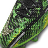 Nike Phantom GT2 Elite DF Gazon Naturel Chaussures de Foot (FG) Noir Gris Vert