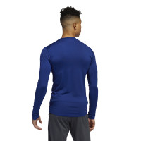 adidas TechFit Sous-Maillot Compression Manches Longues Blue