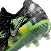 Nike Phantom GT2 Elite Gazon Artificiel Chaussures de Foot (AG) Noir Gris Vert