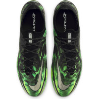 Nike Phantom GT2 Elite Gazon Naturel Chaussures de Foot (FG) Noir Gris Vert