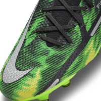 Nike Phantom GT2 Pro Gazon Naturel Chaussures de Foot (FG) Noir Gris Vert
