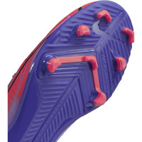 Nike Mercurial Superfly 8 Club KM Gazon Naturel Gazon Artificiel Chaussures de Foot (MG) Enfants Mauve Clair Argent Rouge Vif