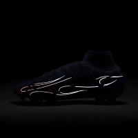 Nike Mercurial Superfly 8 Elite KM Gazon Naturel Chaussures de Foot (FG) Mauve Clair Argent