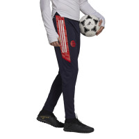 Pantalon d'entraînement européen Adidas Bayern Munich 2021-2022 bleu foncé