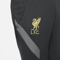 Nike Liverpool Strike Pantalon d'Entraînement 2021-2022 Enfants Gris Foncé Jaune