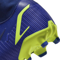 Nike Mercurial Superfly 8 Academy Gazon Naturel Gazon Artificiel Chaussures de Foot (MG) Bleu Violet Jaune Noir