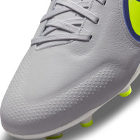 Nike Tiempo Legend 9 Academy Gazon Naturel Gazon Artificiel Chaussures de Foot (MG) Gris Jaune Mauve