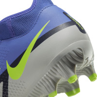 Nike Phantom GT2 Academy DF Chaussures de Foot Gazon Naturel Gazon Artificiel (MG) Mauve Jaune Gris Noir